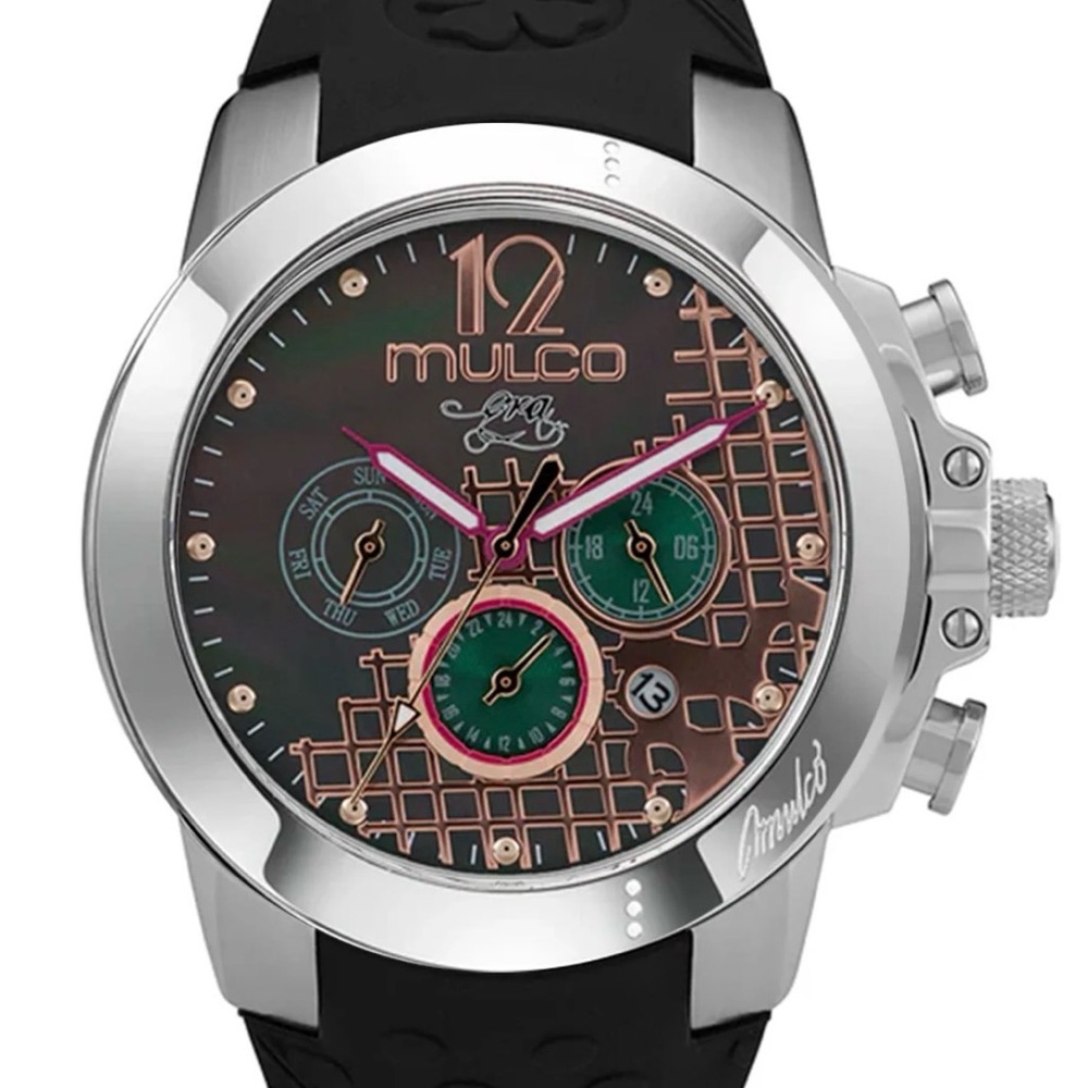 Mulco Black and Silver Chronograph Watch